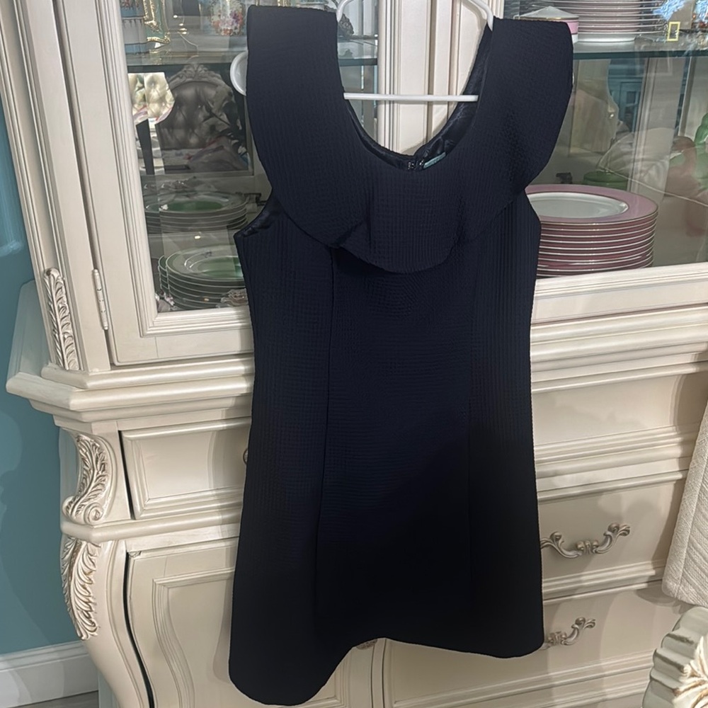 Navy waffle dress